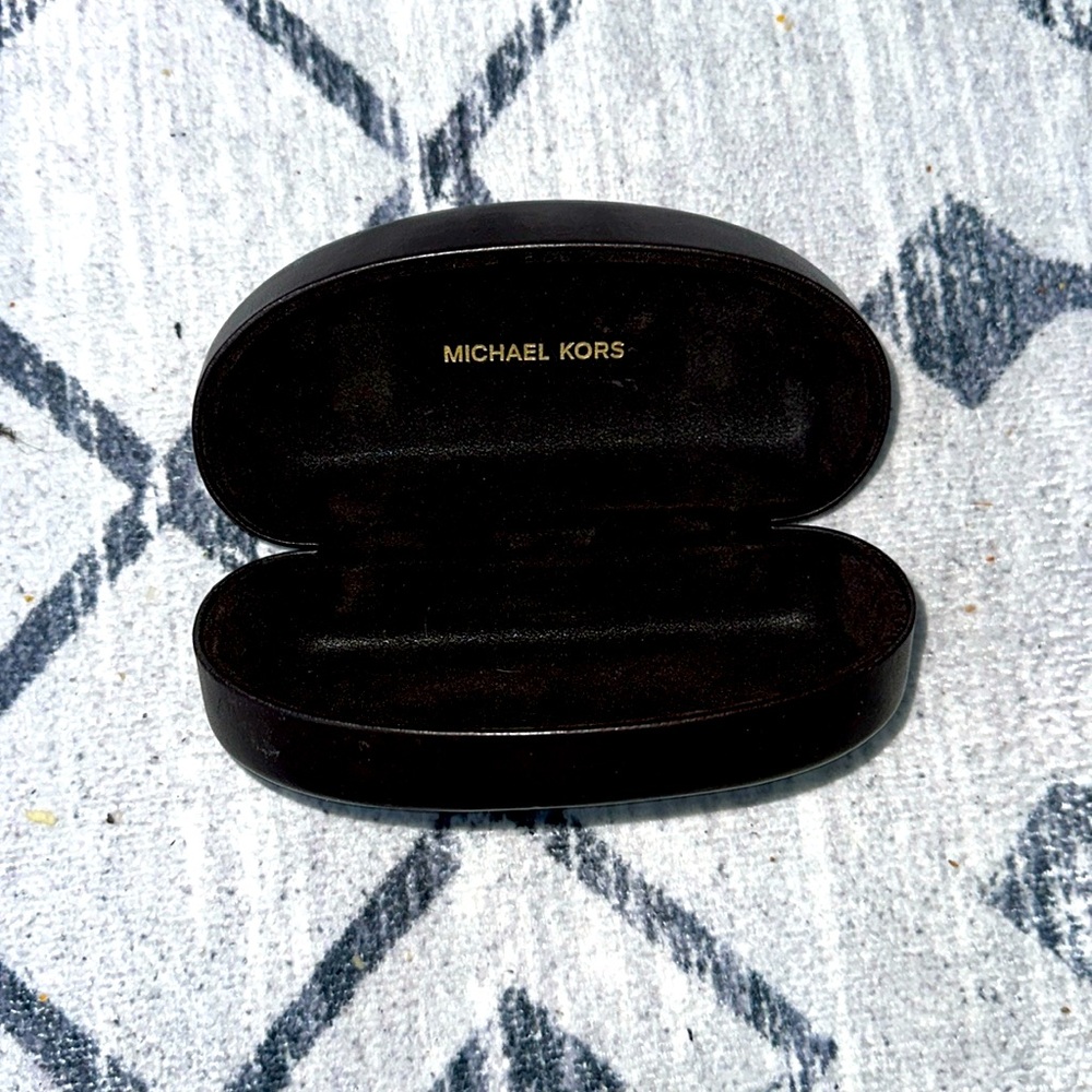 Dark brown Michael Kors eyeglass case